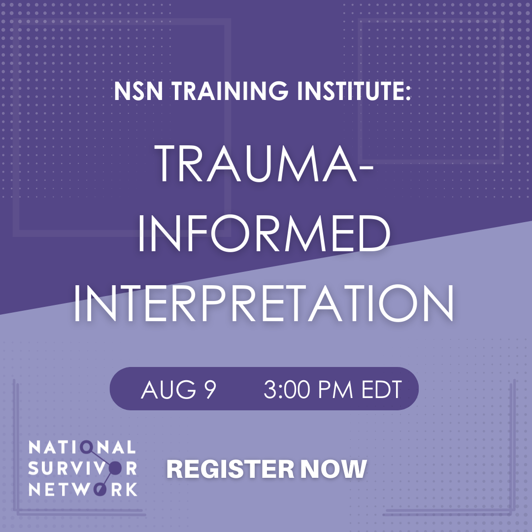 Trauma-Informed Interpretation, August 9, 3:00 pm EDT