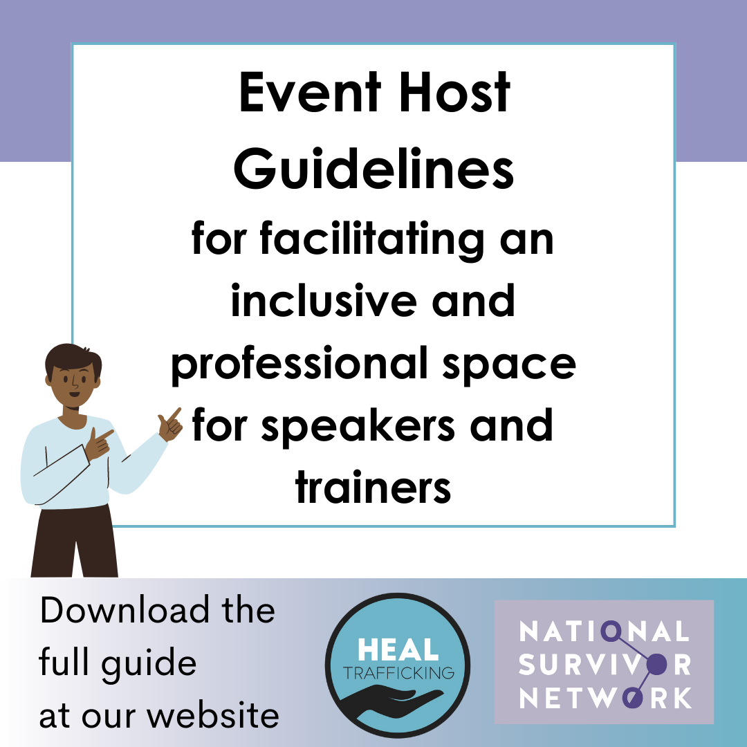 Event Host Guidelines for facilitating an inclusive and professional space for speakers and trainers