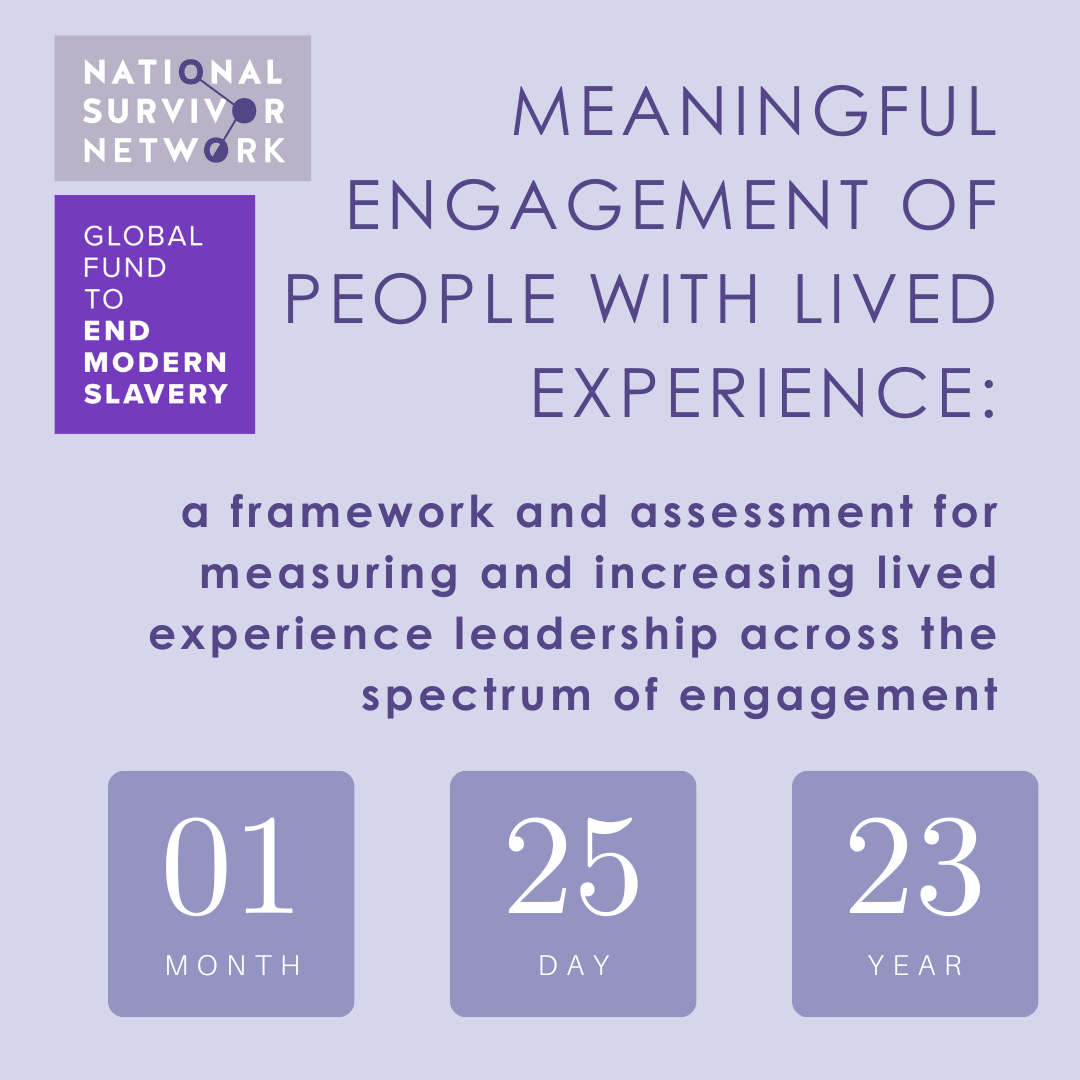 MEANINGFUL ENGAGEMENT OF PEOPLE WITH LIVED EXPERIENCE: a framework and assessment for measuring and increasing lived experience leadership across the spectrum of engagement, January 25, 2025